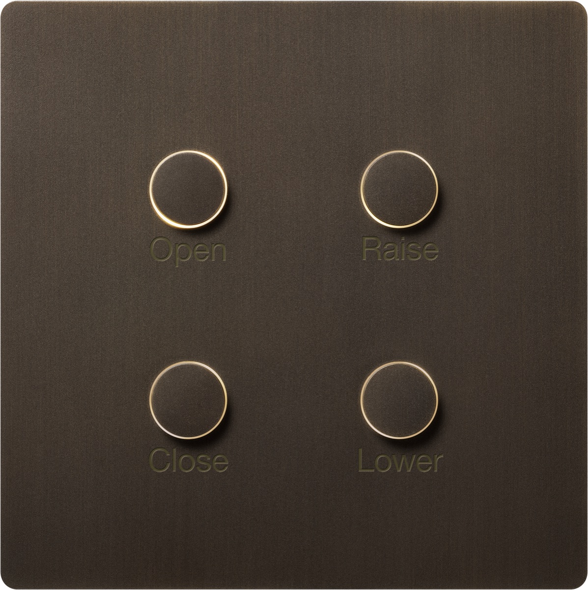 Lutron Alisse keypad in Antique Brass